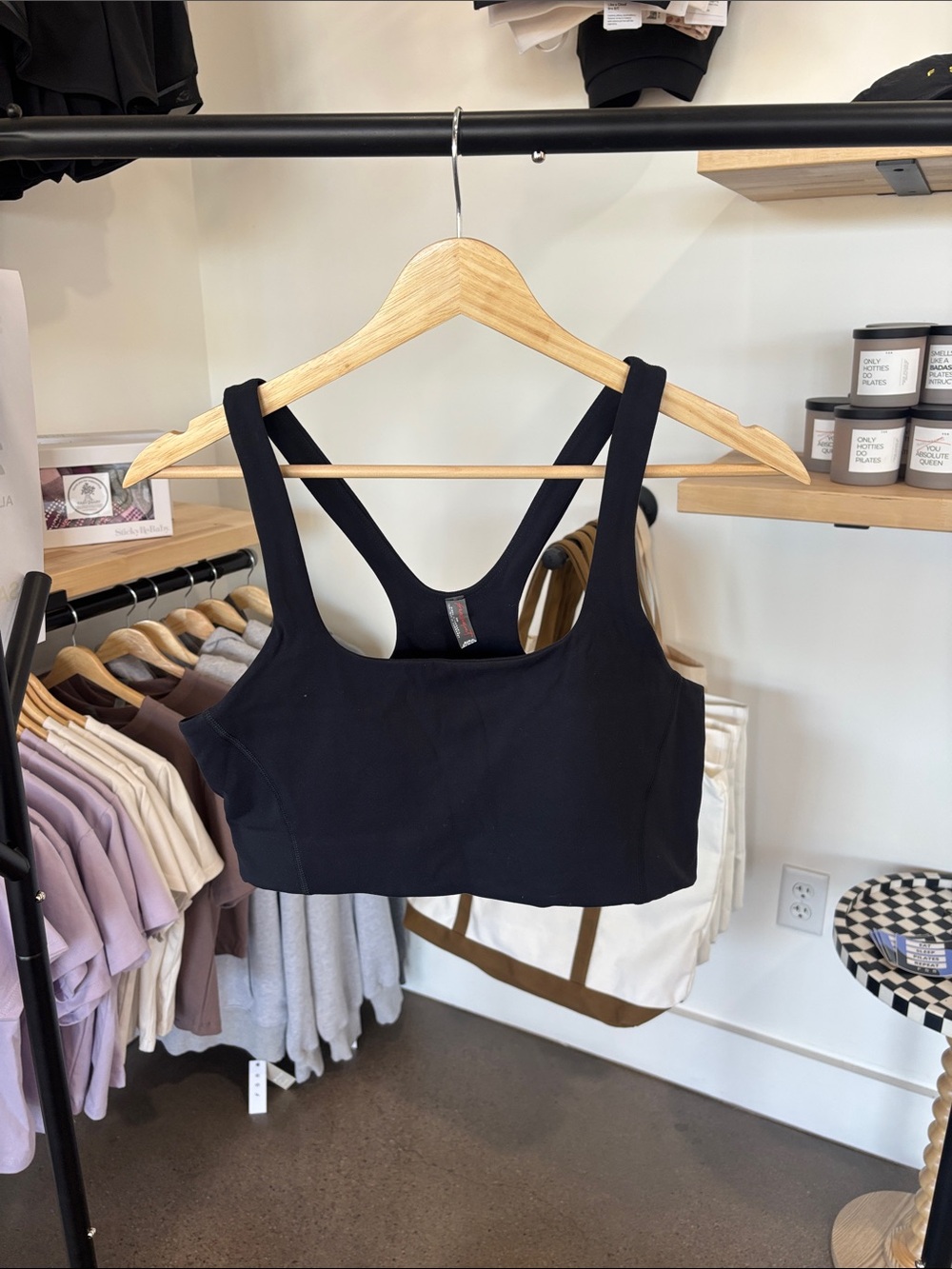 FP Movement by Free People Black Racerback Crop Tank